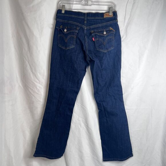 Levis 515 Bootcut Denim Jeans Dark Wash Non Destructed Size 6S - Picture 2 of 10